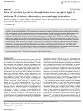 Cover page: Loss of protein tyrosine phosphatase non-receptor type 2 reduces IL-4-driven alternative macrophage activation.