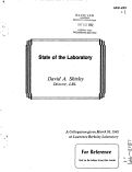 Cover page: STATE OF THE LABORATORY