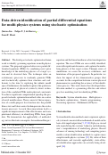 Cover page: Data-driven identification of partial differential equations for multi-physics systems using stochastic optimization