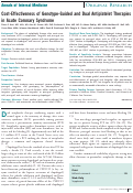 Cover page: Cost-effectiveness of genotype-guided and dual antiplatelet therapies in acute coronary syndrome.