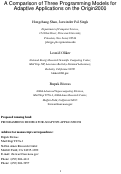 Cover page: A comparison of three programming models for adaptive applications on the Origin2000