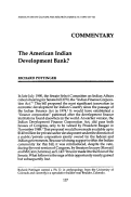 Cover page: The American Indian Development Bank?