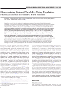 Cover page: Characterizing Fentanyl Variability Using Population Pharmacokinetics in Pediatric Burn Patients