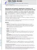 Cover page: Reproductive and metabolic determinants of granulosa cell dysfunction in normal-weight women with polycystic ovary syndrome