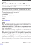 Cover page: Development of a Mobile Health Intervention with Personal Experiments for Smokers Who Are Ambivalent About Quitting: Formative Design and Testing