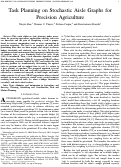 Cover page: Task Planning on Stochastic Aisle Graphs for Precision Agriculture