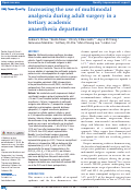 Cover page: Increasing the use of multimodal analgesia during adult surgery in a tertiary academic anaesthesia department