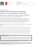 Cover page: Multidimensional sleep health and subsequent health-care costs and utilization in older women