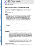 Cover page: Prefrontal transcranial direct current stimulation (tDCS) enhances behavioral and EEG markers of proactive control