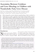 Cover page: Association between cytokines and liver histology in children with nonalcoholic fatty liver disease