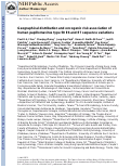 Cover page: Geographical distribution and oncogenic risk association of human papillomavirus type 58 E6 and E7 sequence variations