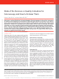 Cover page: State of the Science on Quality Indicators for Colonoscopy and How to Achieve Them.