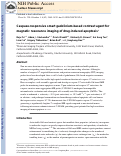 Cover page: Caspase-responsive smart gadolinium-based contrast agent for magnetic resonance imaging of drug-induced apoptosis