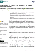 Cover page: Understanding UX Better: A New Technique to Go beyond Emotion Assessment