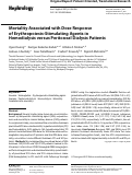 Cover page: Mortality Associated with Dose Response of Erythropoiesis-Stimulating Agents in Hemodialysis versus Peritoneal Dialysis Patients