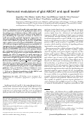 Cover page: Hormonal modulators of glial ABCA1 and apoE levels[S]