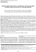 Cover page: Mental Health Outcomes in Adolescent and Young Adult Female Cancer Survivors of a Sexual Minority