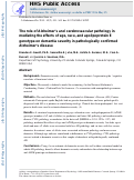 Cover page: The Role of Alzheimer's and Cerebrovascular Pathology in Mediating the Effects of Age, Race, and Apolipoprotein E Genotype on Dementia Severity in Pathologically-Confirmed Alzheimer's Disease.