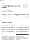 Cover page: The Relationships Among Social Capital, HIV Self-Management, and Substance Use in Women