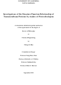 Cover page: Investigations of the Structure-Function Relationship of Transmembrane Proteins by studies of Proteorhodopsin