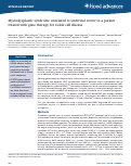 Cover page: Myelodysplastic syndrome unrelated to lentiviral vector in a patient treated with gene therapy for sickle cell disease