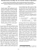 Cover page: Information density of encodings: The role of syntactic variation in comprehension