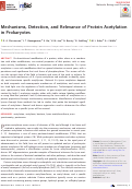 Cover page: Mechanisms, Detection, and Relevance of Protein Acetylation in Prokaryotes.