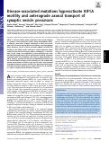 Cover page: Disease-associated mutations hyperactivate KIF1A motility and anterograde axonal transport of synaptic vesicle precursors