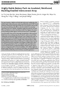 Cover page: Highly Stable Battery Pack via Insulated, Reinforced, Buckling‐Enabled Interconnect Array