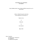 Cover page: Early Childhood ABA: Issues of Early ASD Detection and Access to Intervention