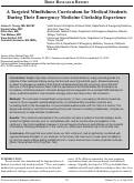 Cover page: A Targeted Mindfulness Curriculum for Medical Students During Their Emergency Medicine Clerkship Experience