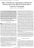 Cover page: Effect of Erythrocyte Aggregation on Hematocrit Measurement Using Spectral-Domain Optical Coherence Tomography