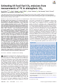 Cover page: Estimating US fossil fuel CO2 emissions from measurements of 14C in atmospheric CO2.