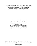 Cover page: Languages of Spatial Relations: Researchable Questions &amp; NCGIA Research Agenda (89-2A)