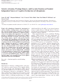 Cover page: Selective Attention, Working Memory, and Executive Function as Potential Independent Sources of Cognitive Dysfunction in Schizophrenia.