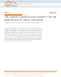 Cover page: TNF controls a speed-accuracy tradeoff in the cell death decision to restrict viral spread