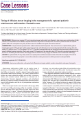 Cover page: Timing of diffusion tensor imaging in the management of a ruptured pediatric arteriovenous malformation: illustrative case.