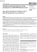 Cover page: Sexually transmitted infections among participants in an HIV PrEP adherence trial