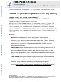 Cover page: Cell death assays for neurodegenerative disease drug discovery