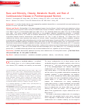 Cover page: Race and Ethnicity, Obesity, Metabolic Health, and Risk of Cardiovascular Disease in Postmenopausal Women