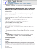 Cover page: Clinical significance of worsening versus stable preradiographic MRI lesions in a cohort study of persons at higher risk for knee osteoarthritis