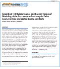 Cover page: Simplified 1-D Hydrodynamic and Salinity Transport Modeling of the Sacramento–San Joaquin Delta: Sea Level Rise and Water Diversion Effects