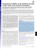 Cover page: Strong impact of wildfires on the abundance and aging of black carbon in the lowermost stratosphere