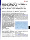 Cover page: Extensive sampling of basidiomycete genomes demonstrates inadequacy of the white-rot/brown-rot paradigm for wood decay fungi