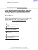 Cover page: How much did pandemic uncertainty affect real-estate speculation? Evidence from on-market valuation of for-sale versus rental properties