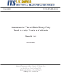 Cover page: Assessment of Out-of-State Heavy-Duty Truck Activity Trends In California