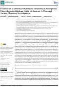 Cover page: Polarization Conforms Performance Variability in Amorphous Electrodeposited Iridium Oxide pH Sensors: A Thorough Surface Chemistry Investigation.