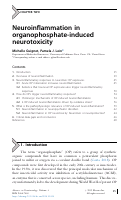 Cover page: Neuroinflammation in organophosphate-induced neurotoxicity