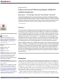 Cover page: Cake or broccoli? Recency biases children’s verbal responses