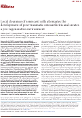 Cover page: Local clearance of senescent cells attenuates the development of post-traumatic osteoarthritis and creates a pro-regenerative environment